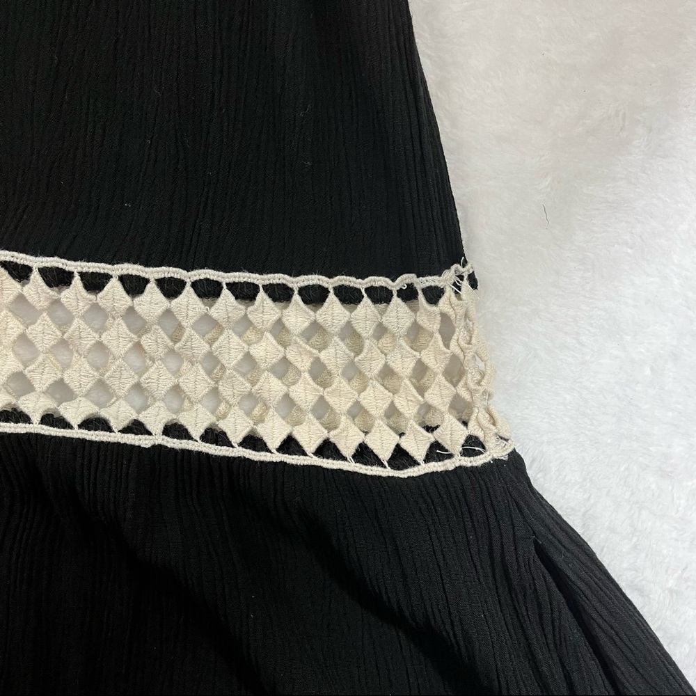 Love Stitch Black Crochet Panel Sundress Size Small - Picture 7 of 9